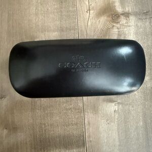 Coach Hard Eyeglass Case Black Shell‎ Felt Interior